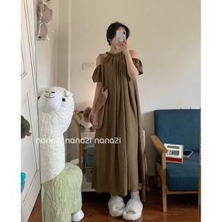 Váy voan hở vai tay bồng Nana21 Nanastore21