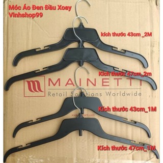 10 móc áo đen đầu sắt xoay vinhshop99