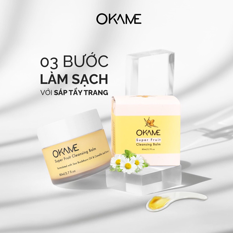 Sáp Tẩy Trang Dễ Nhũ Hoá, Làm Sạch Sâu Okame Super Fruit Cleansing Balm - 80ml