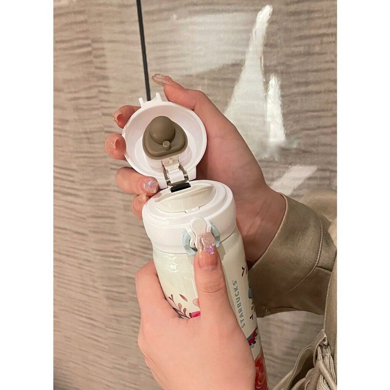 Bình giữ nhiệt sturbuck phiên bản hoa lá