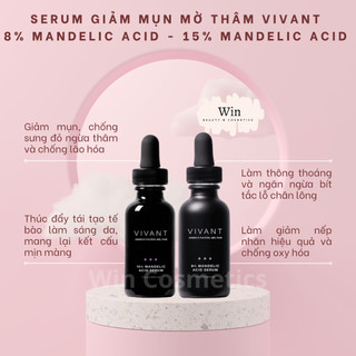 Serum Vivant Skincare 8% Mandelic Acid - 15% Mandelic Acid 3-in-1 giảm mụn ngừa lão hoá