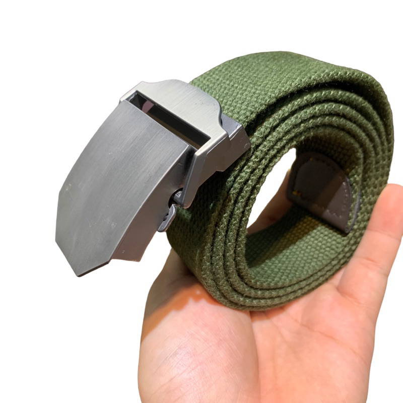 Thắt lưng nam vải dù, Dây nịt vải mặt khoá chơn hợp kim chống gỉ mã 01