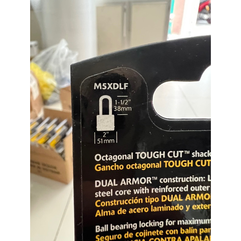 Ổ khóa Master Lock M5 XDLF thân thép lá rộng 50mm càng dài 38mm 2 chìa - MSOFT