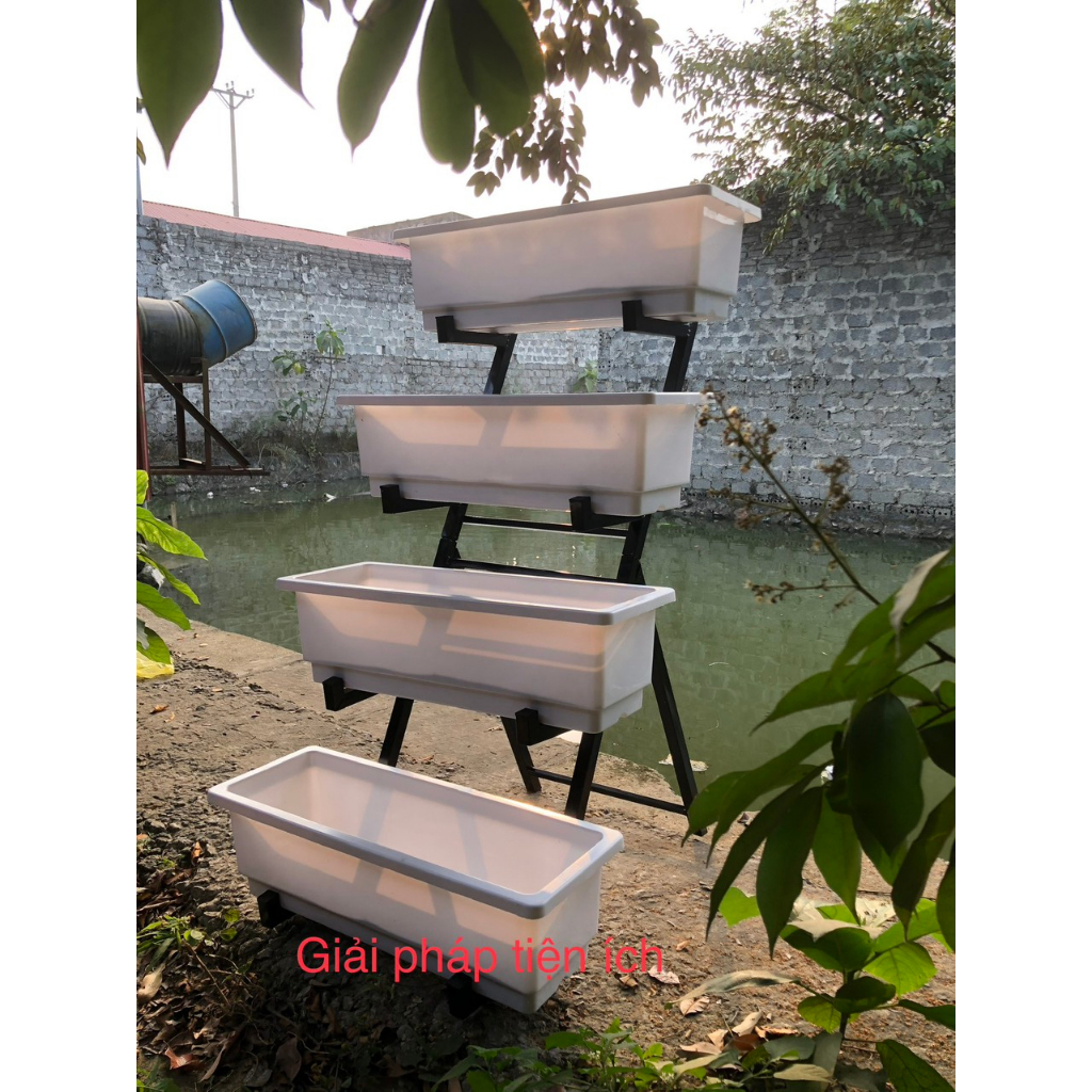 Kệ trồng rau thông minh bậc thang 4 tầng 68