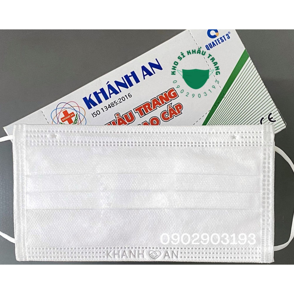 Hộp 50 cái khẩu trang y tế Khánh An 4 lớp kháng khuẩn