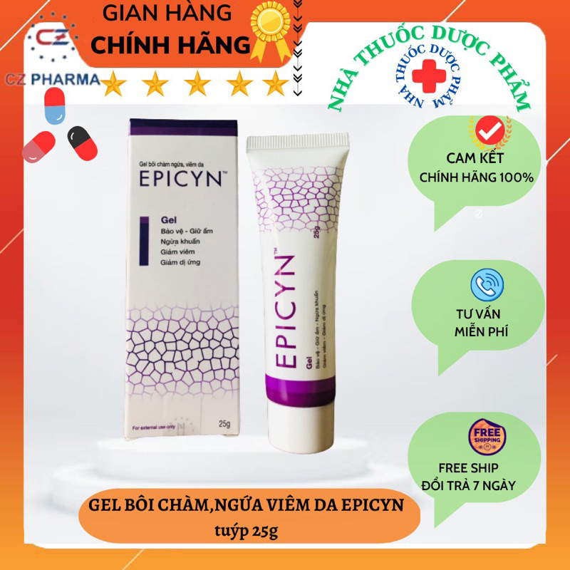 epicyn - Gel bôi viêm da cơ địa, chàm ngứa, giảm kích ứng, dị ứng, viêm da tiết bã