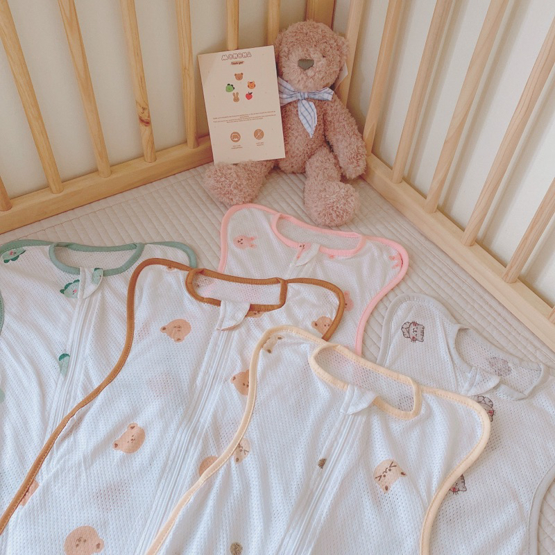 Nhộng chũn cho bé, nhộng chũn monona vải thở vải lỗ mềm thoáng mát, chũn cotton co giãn 4 chiều cho bé sơ sinh đến 8kg