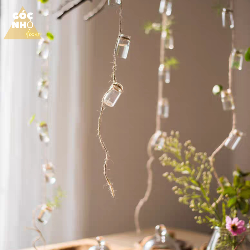Dây Lọ Thủy Tinh Dùng Cắm Hoa, Cây Thủy Sinh Nhỏ, Làm Chuông Gió