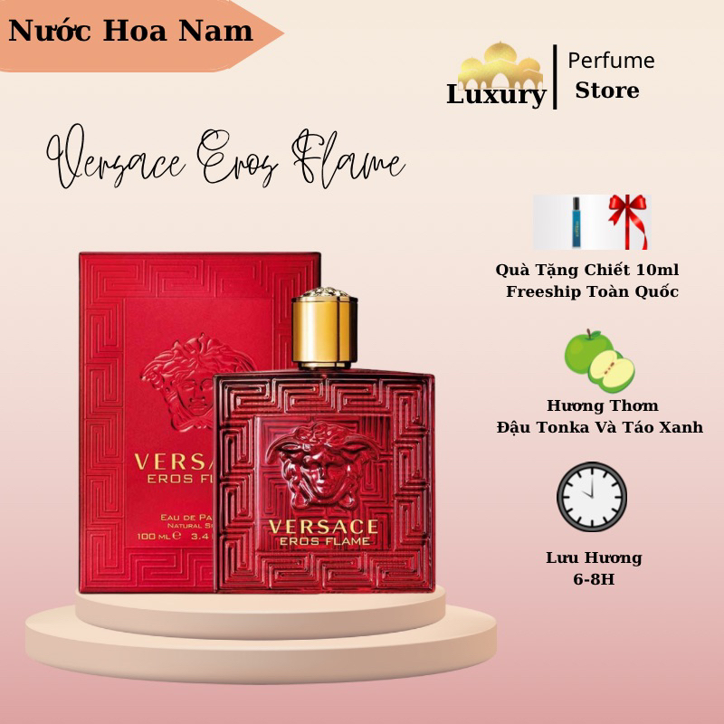 Nước hoa nam VERSACE EROS 100ml lịch lãm đẳng cấp phái mạnh lưu hương lâu - Dầu Thơm Lưu Hương Lâu