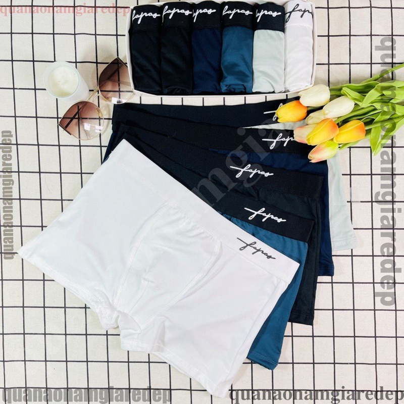 Quần sịp đùi nam, quần lót đùi nam, boxer nam mẫu chữ kí chất vải thun lạnh xuất xịn co giãn, thoáng mát,thấm hút mồ hôi