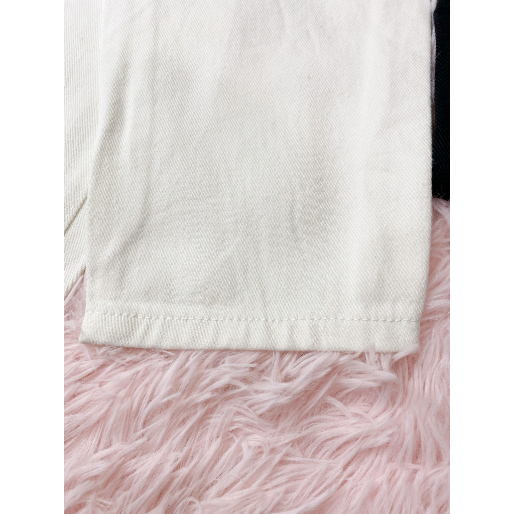 Quần baggy bò nữ, baggy jean trơn chất đẹp phong cách Hàn Quốc cá tính 2 màu trắng đen