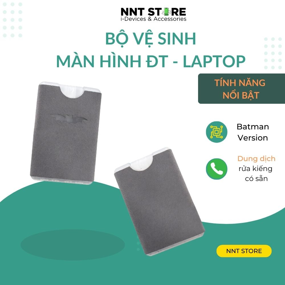 Bộ vệ sinh, bình xịt vệ sinh làm sạch màn hình điện thoại, máy tính - tích hợp bình xịt và khăn lau 2 trong 1