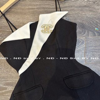 Váy 2s pha vạt chéo ngực kèm tag