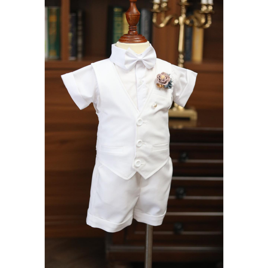 Set Gile Full Trắng Cho Bé Trai