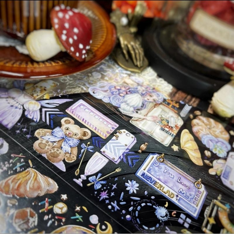Krisna.room ♡ Neverland Studio- 1 chu kì 2 cuộn băng dán hình trong set MEND