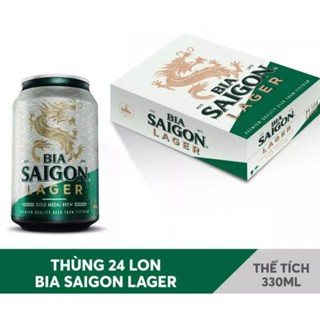 Thùng bia Sài Gòn xanh Lager 330ml x 24 lon