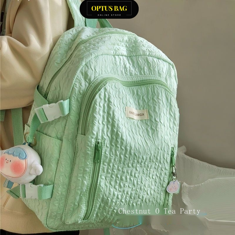 Balo, balo thời trang, balo nữ nam vải polyester dù mềm mịn_Hàng sẵn Optusbag