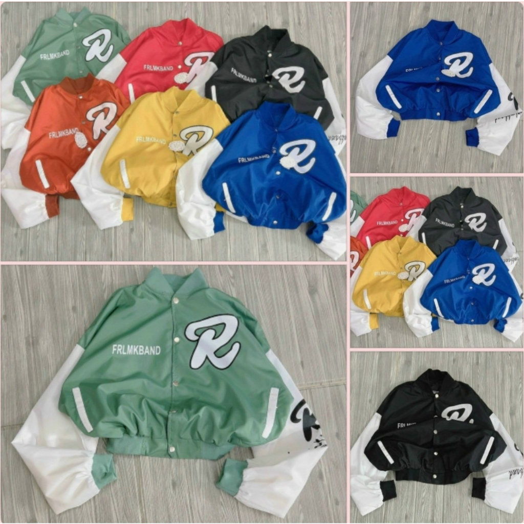 Áo khoác dù Nữ 2 lớp kiểu cánh dơi logo chữ R Band nhiều màu lựa chọn MCTPkhoac312