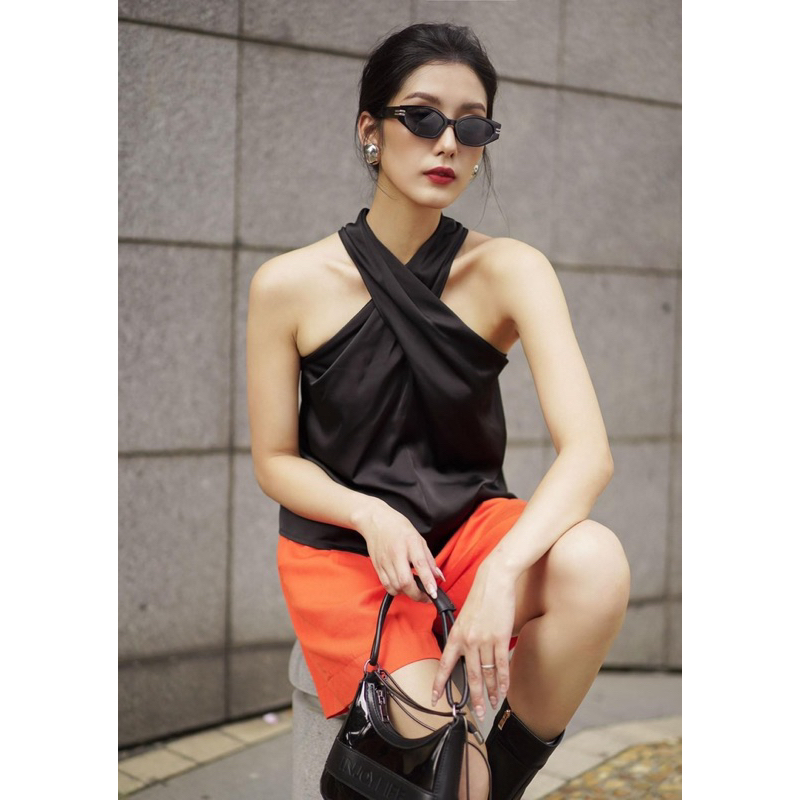 ☘ÁO LỤA CỔ YẾM CHÉO VỪA SANG VỪA ĐẸP☘️