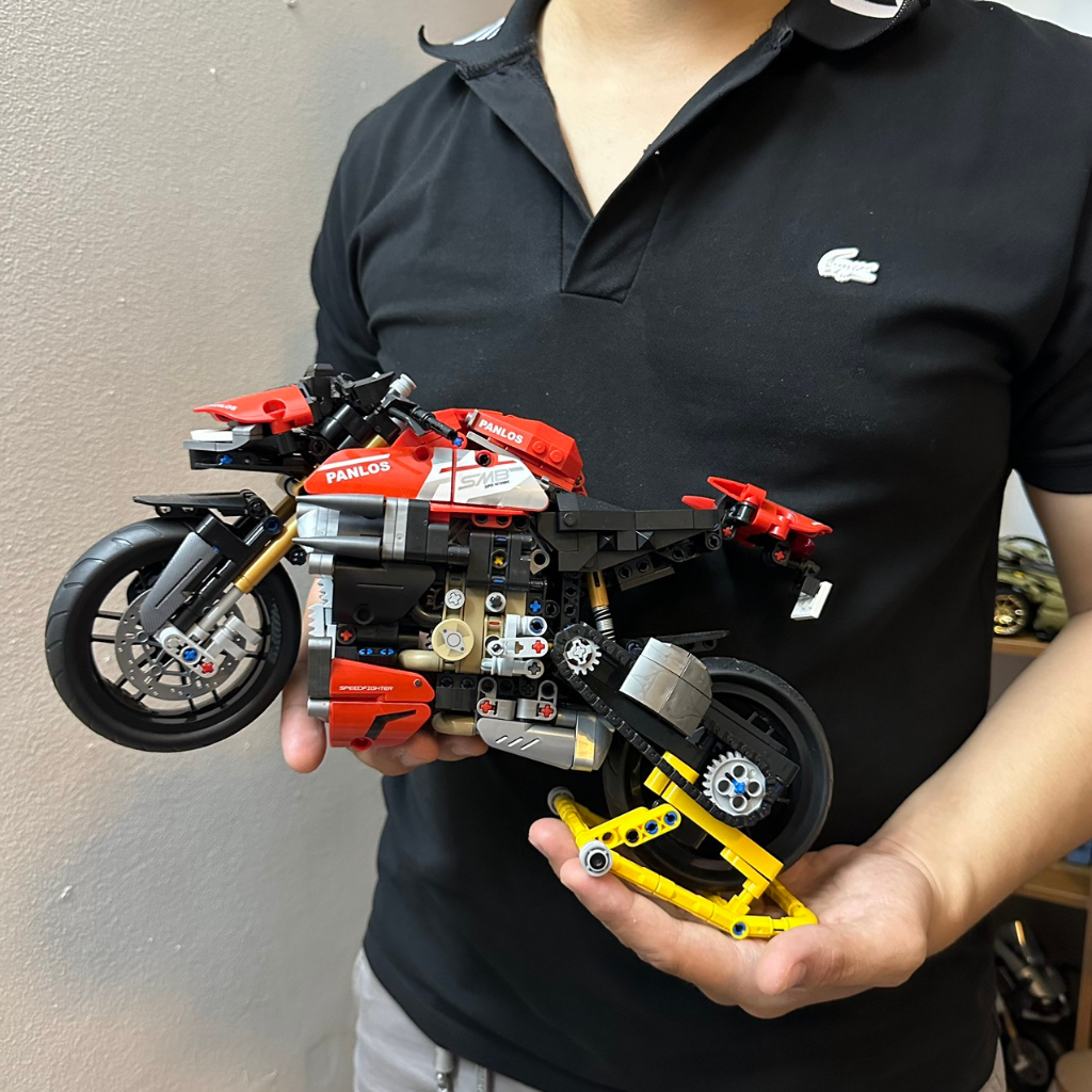 Mô hình xe máy DUCA STREET FIG, mô hình technic tỉ lệ 1:10 981 PCS , BẢN ĐẸP SIÊU CHI TIẾT