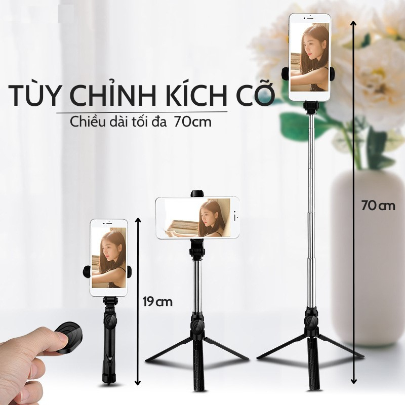 Gậy Chụp Ảnh Có Đèn và Remote Hỗ Trợ Sáng F210s, Gậy 3 Chân Đa Năng, Chụp Hình, Giá Đỡ Điện Thoại Livestream -TuHaiStore