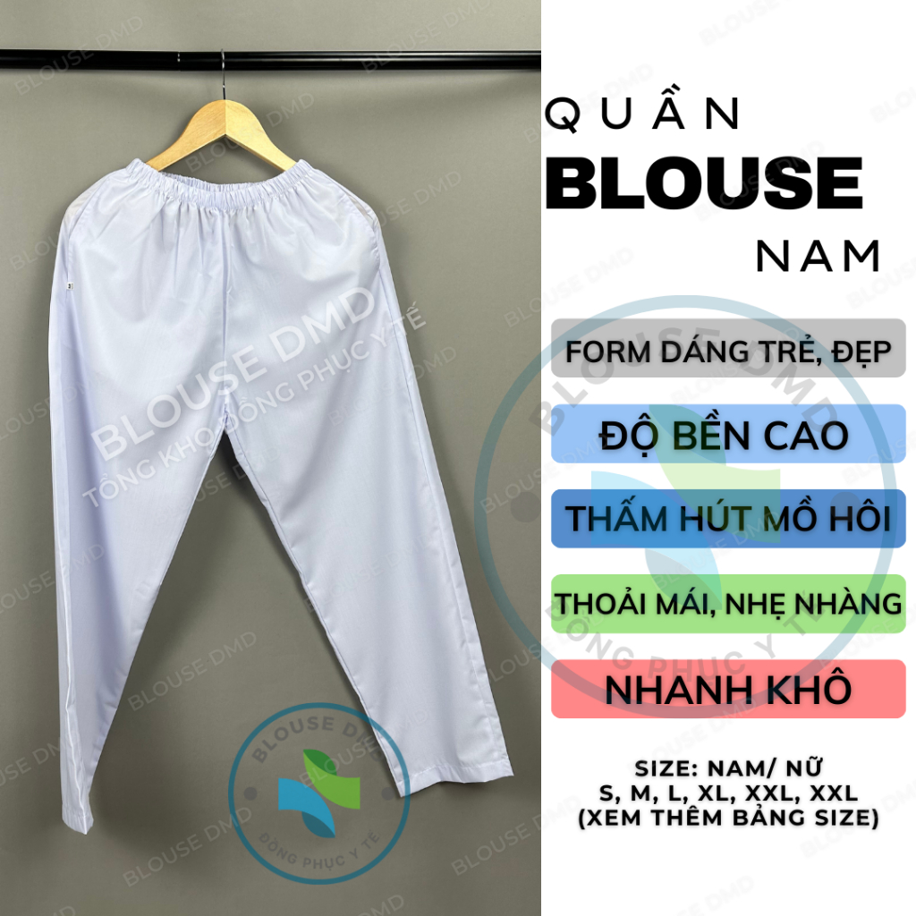 Quần Blouse trắng Bác Sĩ, Y Tá, Dược Sĩ, Điều Dưỡng, Kỹ Thuật Viên, Sinh Viên Y Khoa Nam Nữ có túi hàng đẹp