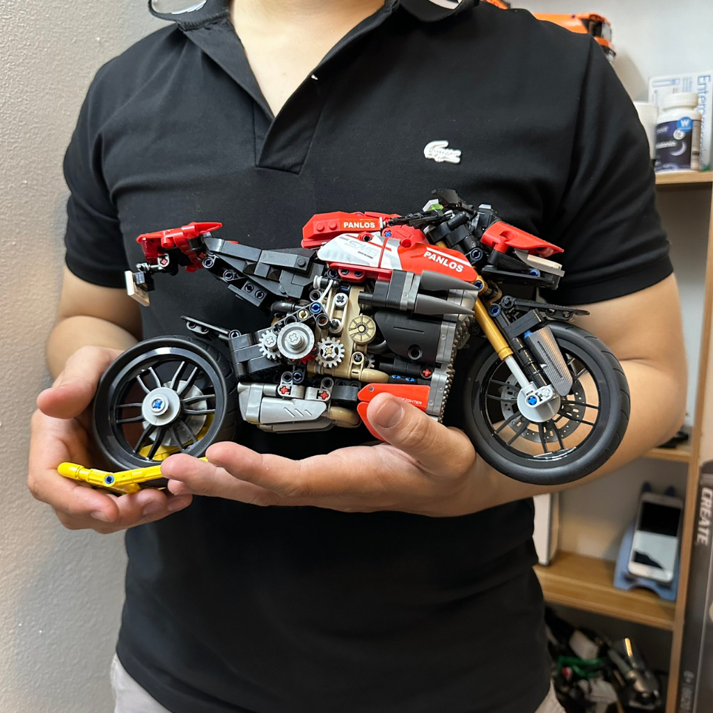 Mô hình xe máy DUCA STREET FIG, mô hình technic tỉ lệ 1:10 981 PCS , BẢN ĐẸP SIÊU CHI TIẾT