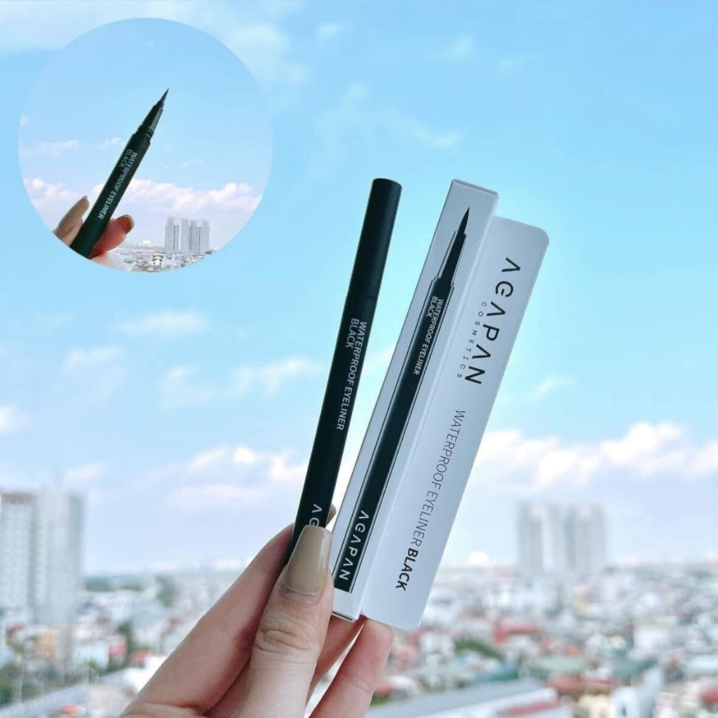 Kẻ mắt Agapan Waterproof Eyeliner Black - Chuẩn Auth