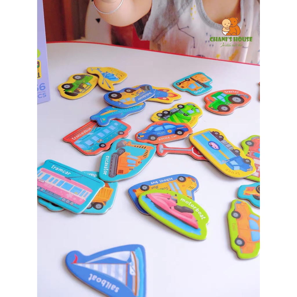 ĐỒ CHƠI GHÉP HÌNH NAM CHÂM MIDEER CHỦ ĐỀ BẢNG CHỮ CÁI, SỐ & PHÉP, GIAO THÔNG TÍNH GIÁO DỤC SỚM CHO BÉ