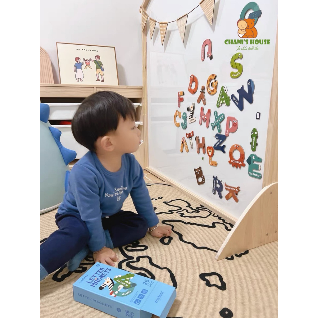 ĐỒ CHƠI GHÉP HÌNH NAM CHÂM MIDEER CHỦ ĐỀ BẢNG CHỮ CÁI, SỐ & PHÉP, GIAO THÔNG TÍNH GIÁO DỤC SỚM CHO BÉ