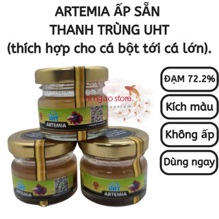 Hủ 35G Artemia Ấu Trùng Ấp Sẵn Thanh Trùng UHT + Ống Hút Artemia - Thức ăn cá cảnh | Hingaostore.