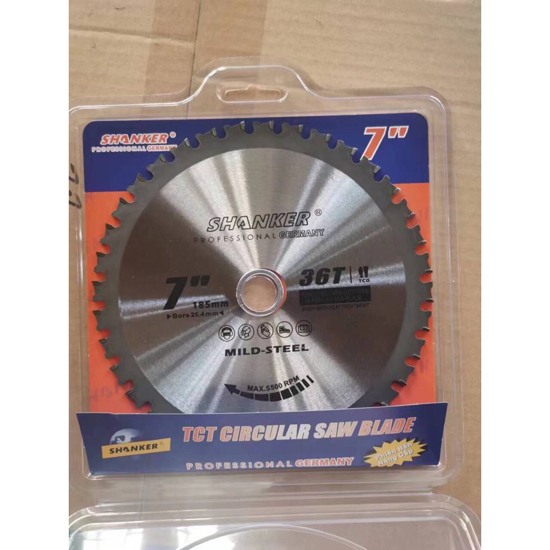 LƯỠI CẮT SẮT HỢP KIM SHANKER 180MM 36 RĂNG( 1 TẤC 8)