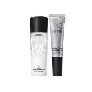 Set xịt khóa makeup và kem lót dưỡng da mac self-care skincare duo