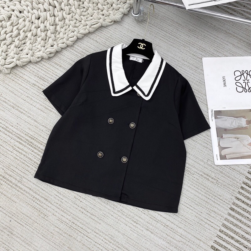 Áo sơmi phối cổ Bigsize nữ từ 60-90kg