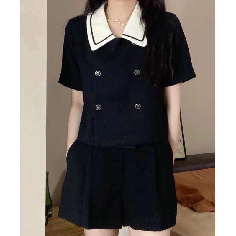 Áo sơmi phối cổ Bigsize nữ từ 60-90kg