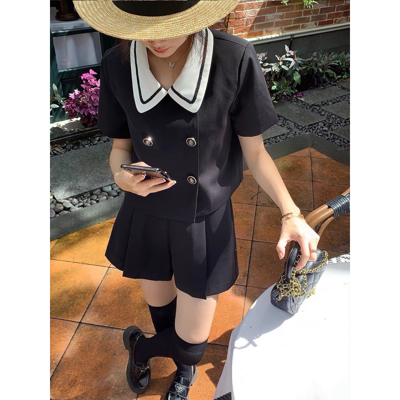 Áo sơmi phối cổ Bigsize nữ từ 60-90kg