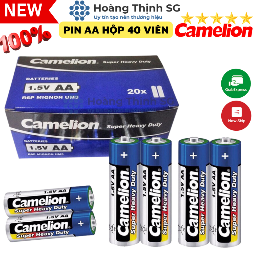 Hộp 40 Viên Pin AA  Camelion, pin tiểu AAA  Camelion Super Heavy Duty Chính hãng