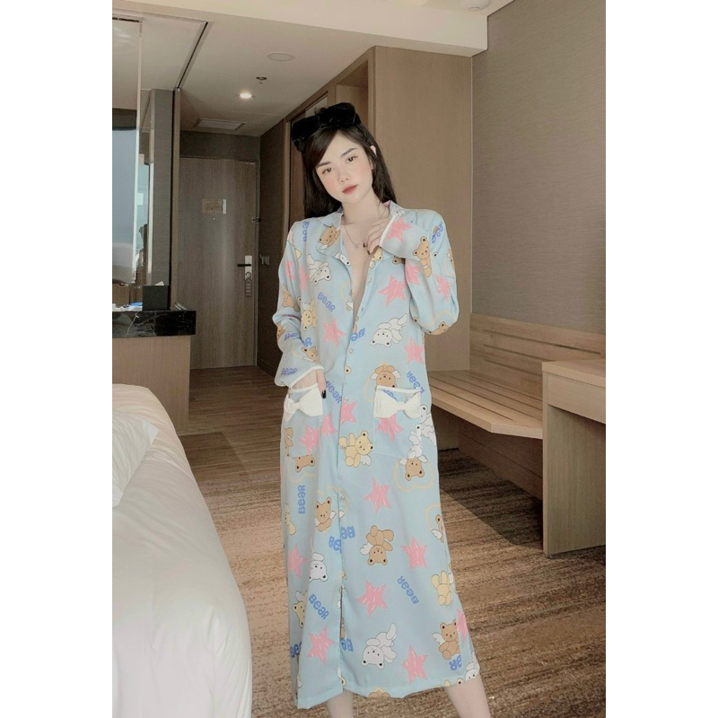 Váy tay dài, Váy mango, Váy xinh - Chun's Sleepwear