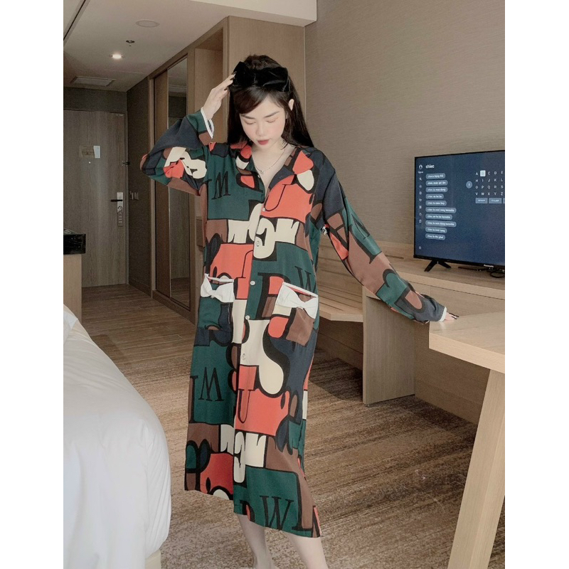 Váy tay dài, Váy mango, Váy xinh - Chun's Sleepwear