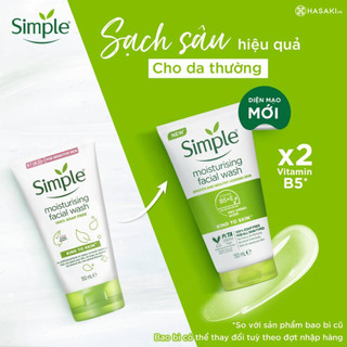 Sữa rửa mặt dưỡng ẩm dạng gel Simple Moisturising Facial Wash 150ml