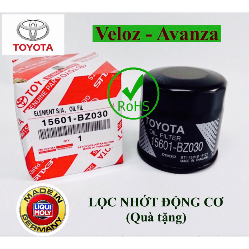 Lọc nhớt Toyota Avanza,Veloz,wigo mã BZ030, YZZE1