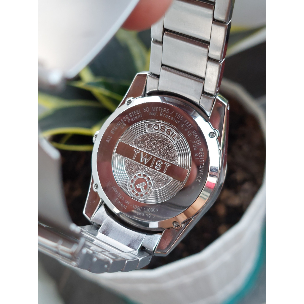 Đồng hồ nam Fossil Twist vừa tự động vừa chạy pin hàng Si