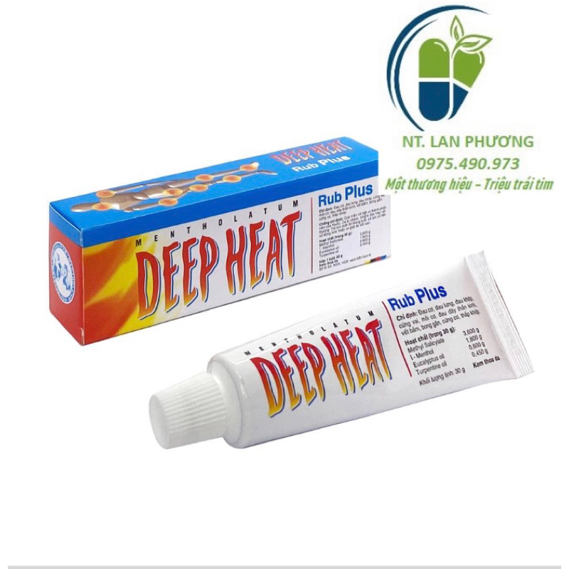 Bôi Đau Khớp, Đau Cơ. Deap Heat. Típ 30gram
