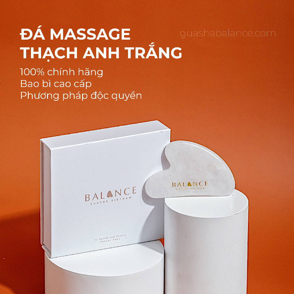 Đá Massage Guasha Thạch Anh Trắng Cao Cấp - Mát Xa Giúp Thon Gọn Nâng Cơ Trẻ Hóa