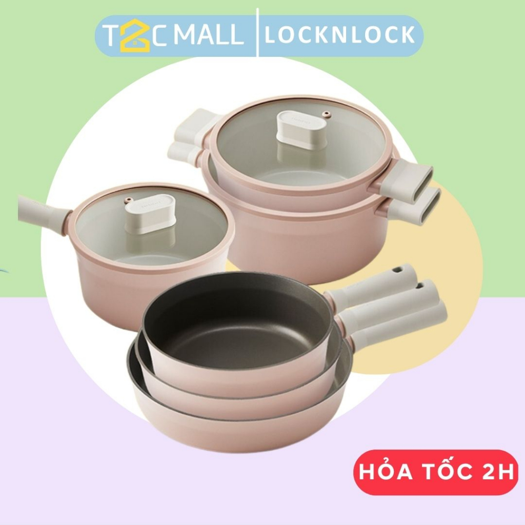 Nồi Chảo Chống Dính Bếp Từ Suit IH Lock and Lock Có Tay Cầm Cách Nhiệt Tốt, Nhiều Dung Tích LocknLock - T2Cmall