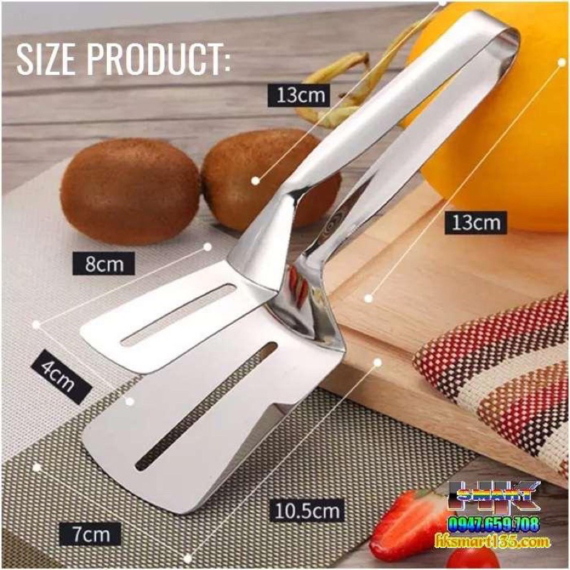 Kẹp inox gắp thức ăn