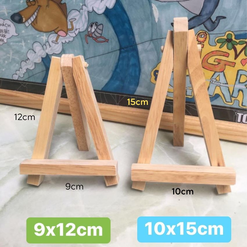 Kệ để tranh, giá để tranh mini, giá vẽ tranh số hoá, đính đá, bưu thiếp để bàn trang trí gấp gọn Shop Gỗ Xinh