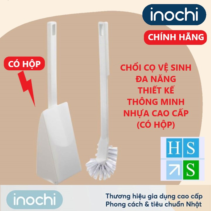 Chổi cọ vệ sinh toilet đầu tròn Kirei Inochi (CÓ HỘP) bàn chải cọ rửa bồn cầu nhà tắm cọ nền đa năng - HS Shop Thủ Đức