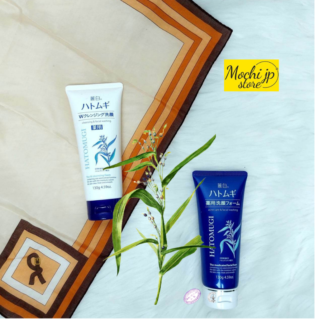 Sữa rửa mặt Ý Dĩ Hatomugi dưỡng ẩm, trắng da Moisturizing & Facial Washing 130g