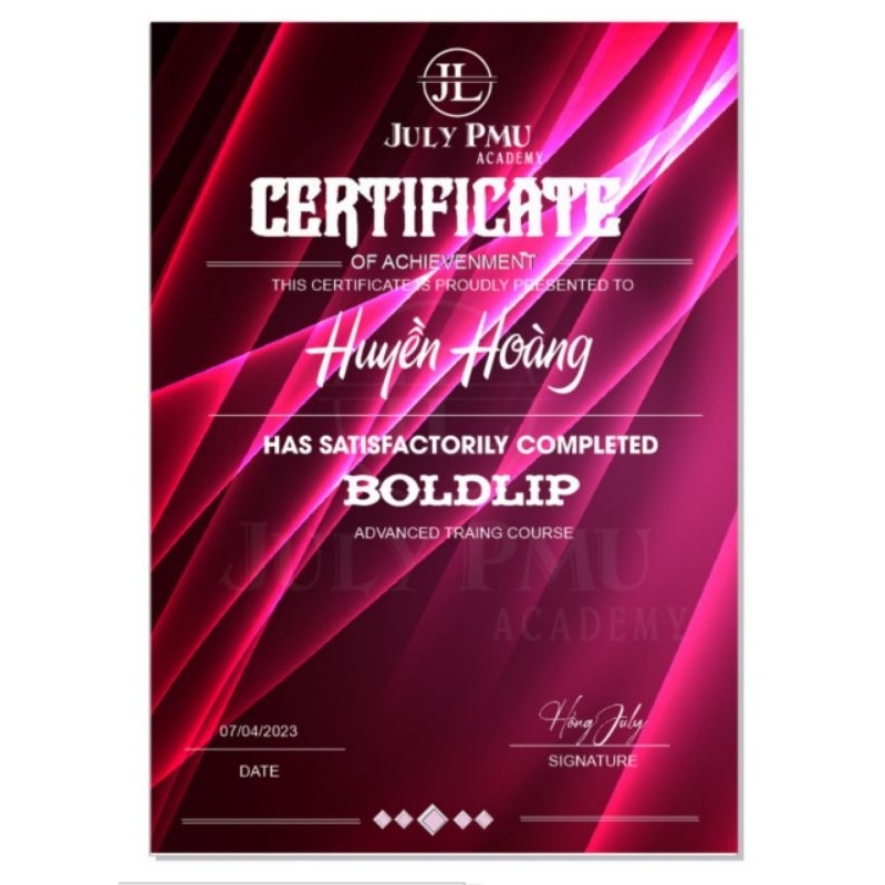 Bằng công nhận spa,  bằng khen, tình yêu, nail, salon,  doanh nghiệp,... thiết kế theo yêu cầu miễn phí